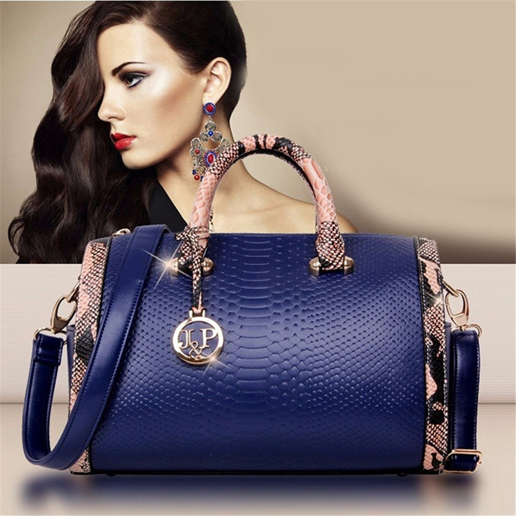 2022 sling bag handbag Large Capacity women hand bag snake Leather boston handbag for women