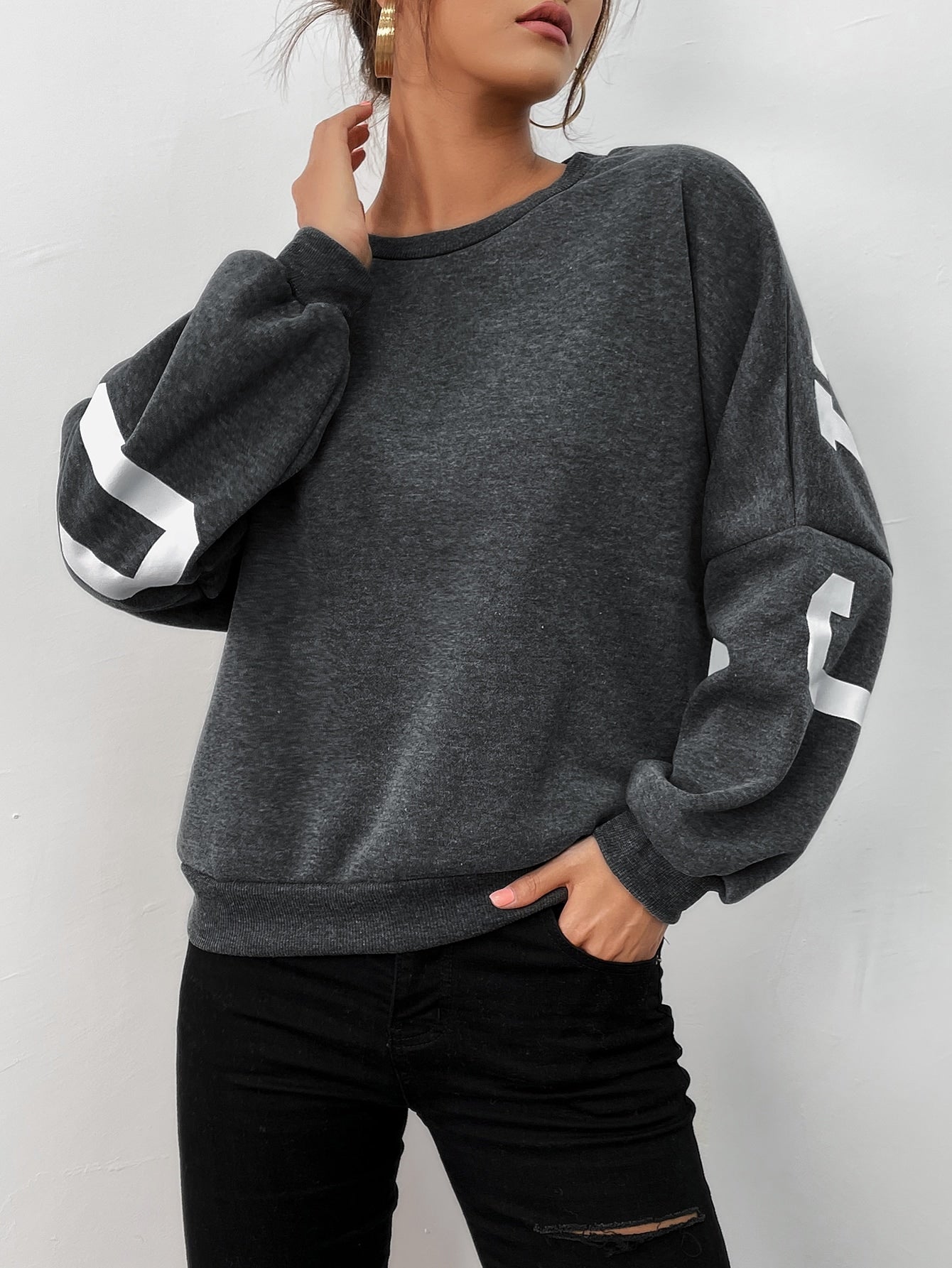 Letter Graphic Pullover