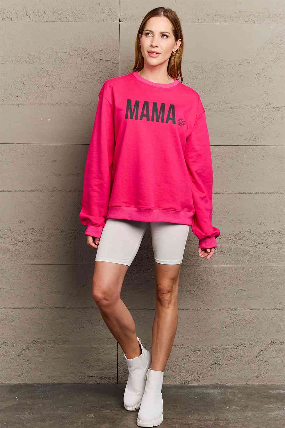 Simply Love Full Size MAMA Graphic Long Sleeve Sweatshirt